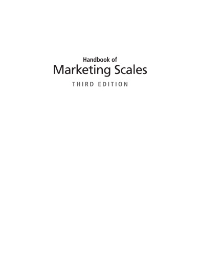 Handbook of Marketing Scales: Multi-Item Measures for Marketing and Consumer Behavior Research