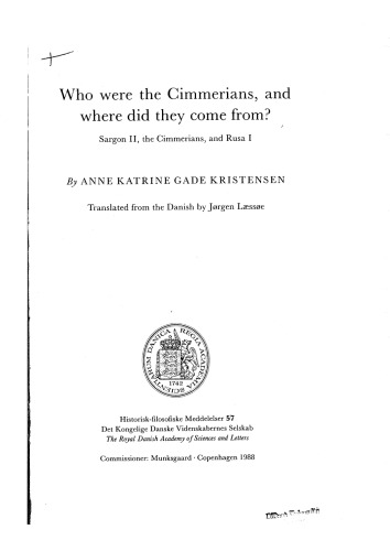 Who Were The Cimmerians and Where Did they Come From