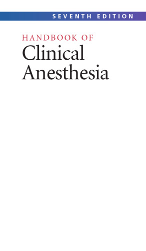 Handbook of Clinical Anesthesia