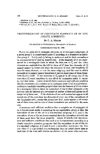 Transformation of Conjugate Elements or of Conjugate Subgroups