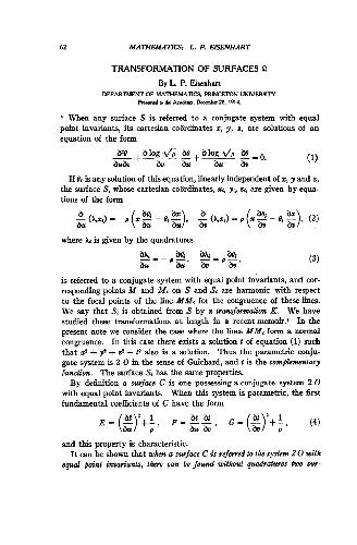 Transformation of Surfaces