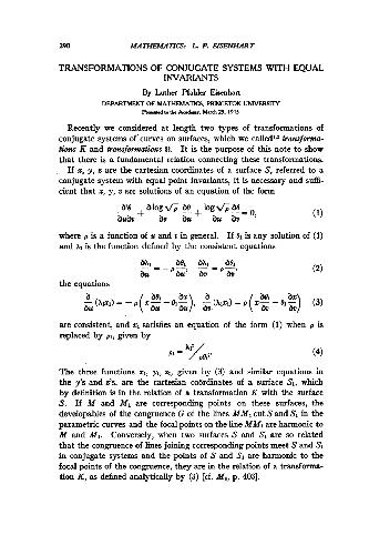 Transformations of Conjugate Systems With Equal Invariants