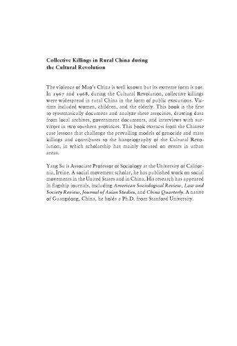 Collective killings in rural China during the cultural revolution