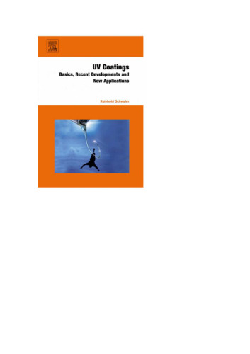 UV Coatings: Basics, Recent Developments and New Applications