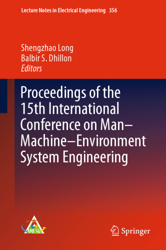 Proceedings of the 15th International Conference on Man–Machine–Environment System Engineering