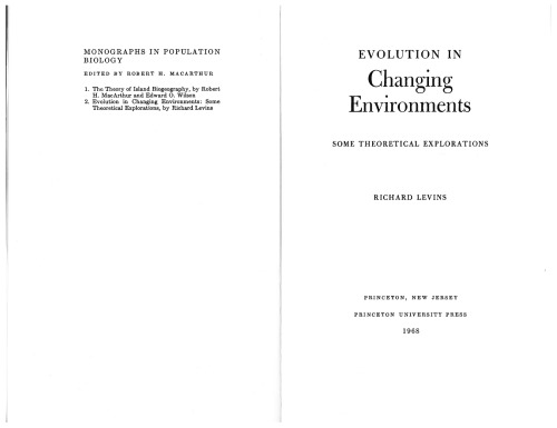 Evolution in Changing Environments: Some Theoretical Explorations