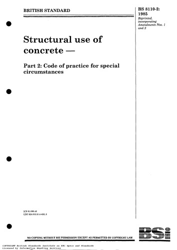 BS 8110.2 1985 Amd July2001