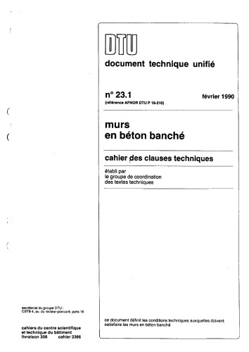 R_360_DTU 23.1_murs banch