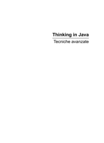 Thinking in Java vol. 2 - Tecniche avanzate