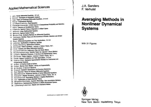 Averaging Methods in Nonlinear Dynamical Systems