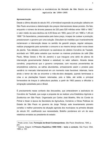 Estatística agrícola e zootécnica do Estado de São Paulo no ano agrícola de 1904-1905