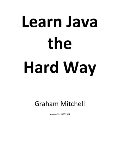 Learn Java The Hard Way