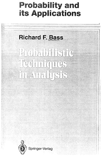 Probabilistic techniques in analysis