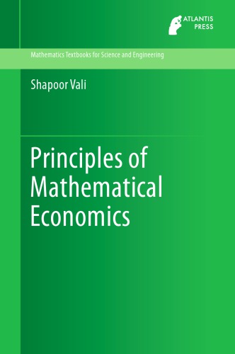 Principles of mathematical economics