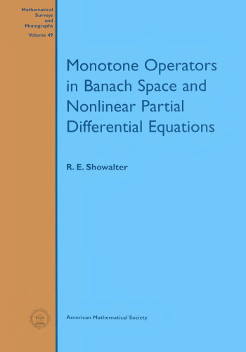 Monotone operators in Banach space and nonlinear partial differential equations