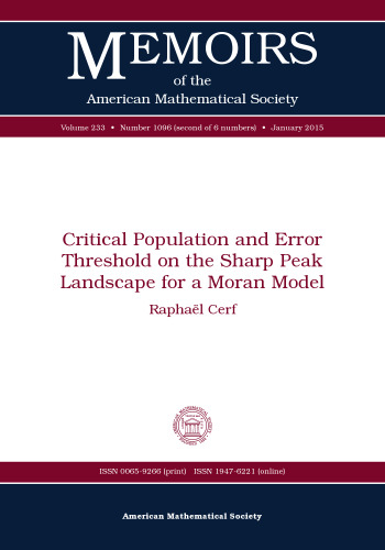 Critical population and error threshold on the sharp peak landscape for a Moran model