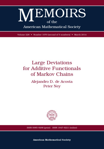 Large deviations for additive functionals of Markov chains