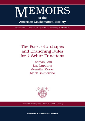 The poset of k-shapes and branching rules for k-Schur functions