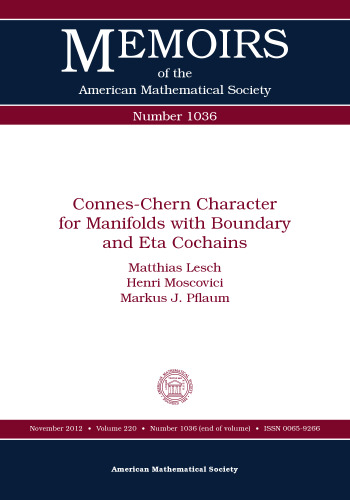 Connes-Chern character for manifolds with boundary and eta cochains