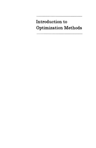 Introduction to optimization methods