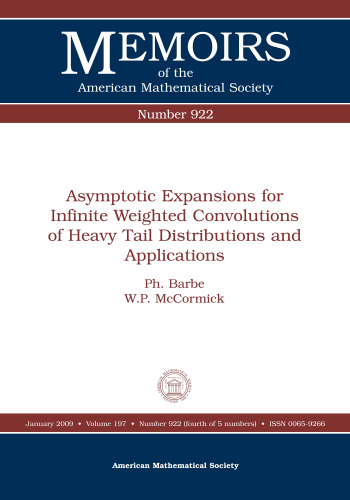 Asymptotic expansions for infinite weighted convolutions of heavy tail distributions and applications