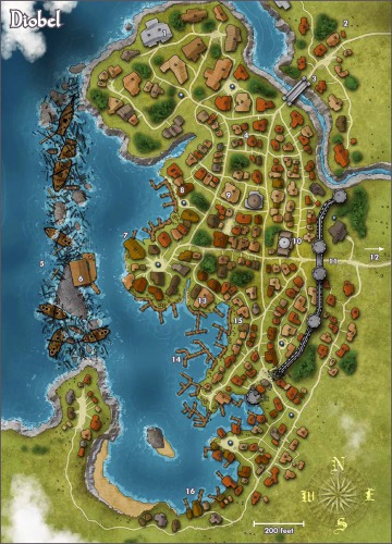 Pathfinder Campaign Setting: Towns of the Inner Sea Maps