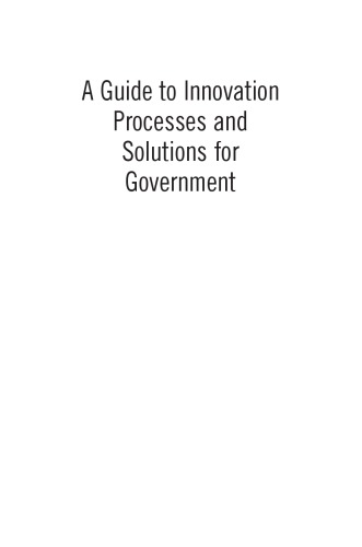 Guide to innovation processes and solutions in government : implications in cardiovascular and cerebrovascular disease