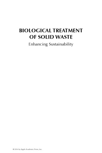 Biological treatment of solid waste : enhancing sustainability