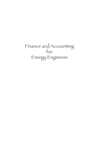 Finance and accounting for energy engineers