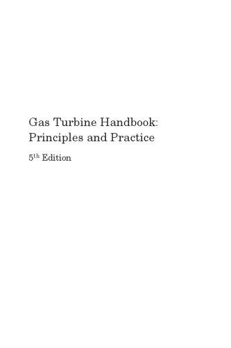 Gas turbine handbook : principles and practice