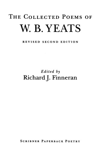 The Collected Works of W. B. Yeats, Volume I