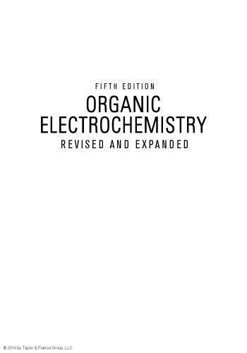 Organic Electrochemistry