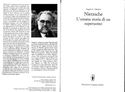 Nietzsche. L'umana storia di un superuomo