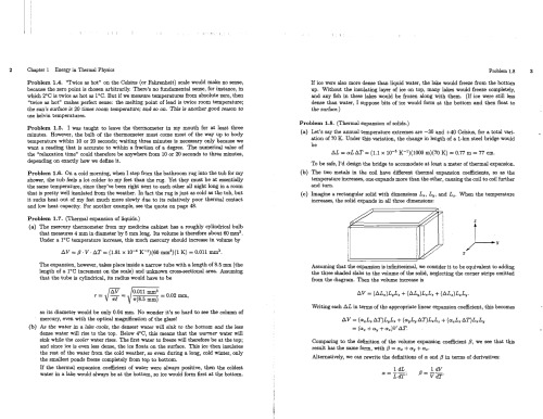 Instructor's Solutions Manual for Introduction to Thermal Physics