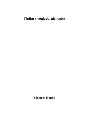 Finitary coalgebraic logics [PhD Thesis]