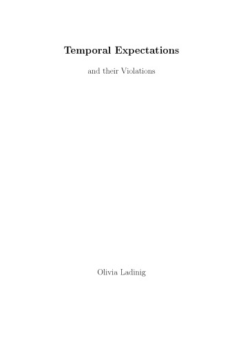 Temporal Expectations and their Violations [PhD Thesis]