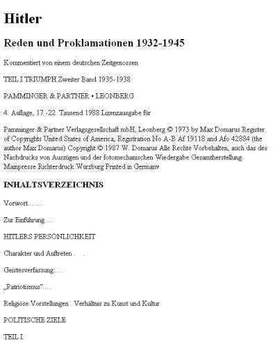 Hitler Reden und Proklamationen 1932 - 1945 vol 2