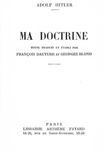 Ma Doctrine