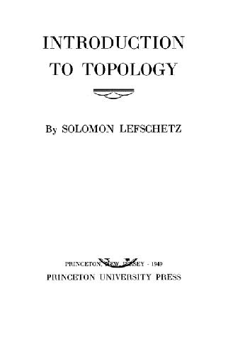 Introduction to topology