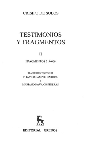 Testimonios y fragmentos