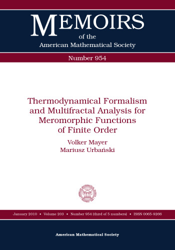 Thermodynamical Formalism and Multifractal Analysis for Meromorphic Functions of Finite Order