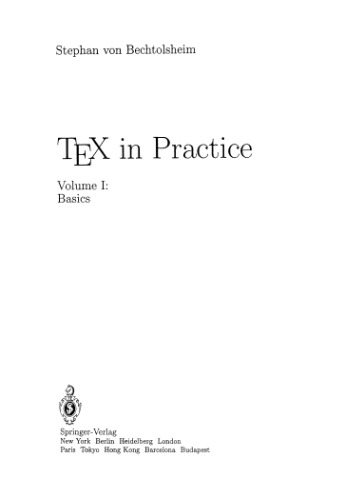 TEX in practice. Basics