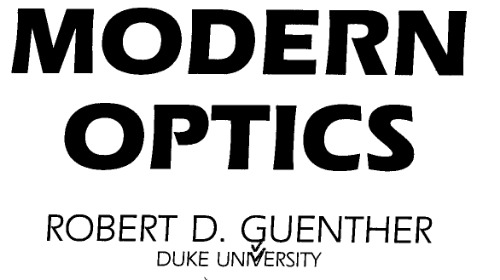 Modern optics