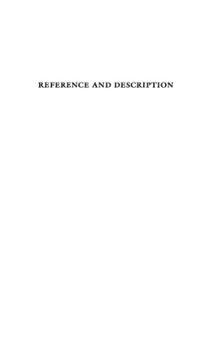 Reference and description: The case against two-dimensionalism