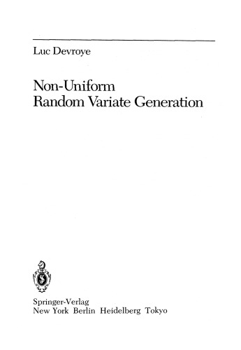 Non-Uniform Random Variate Generation