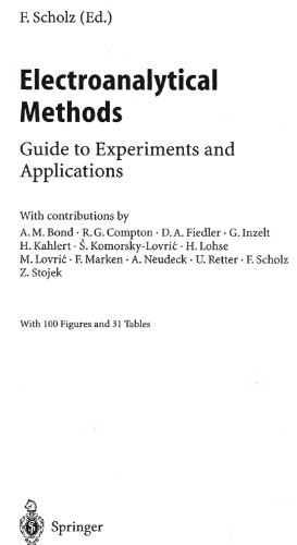 Electroanalytical Methods: Guide to Experiments and Applications