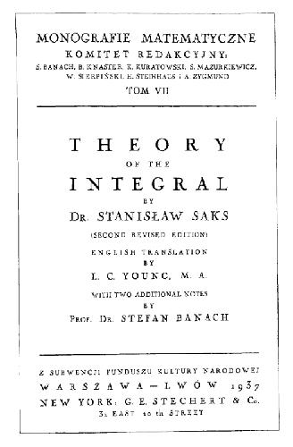 Theory of the integral, 