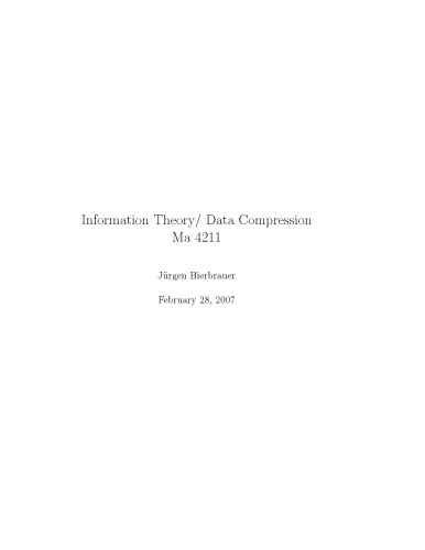 Information Theory / Data Compression [Lecture notes]