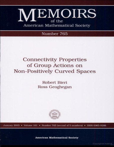 Connectivity properties of group actions on non-positively curved spaces