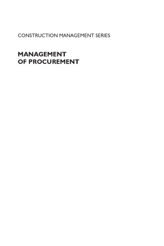 Management of Procurement